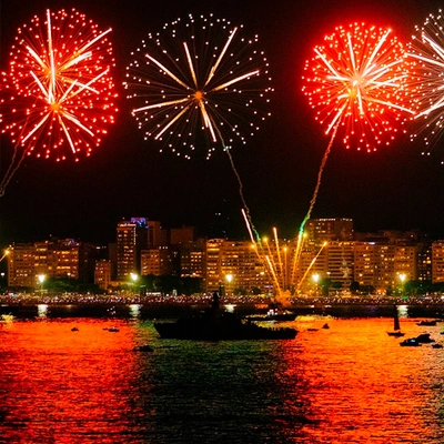 Queima de fogos em Copacabana